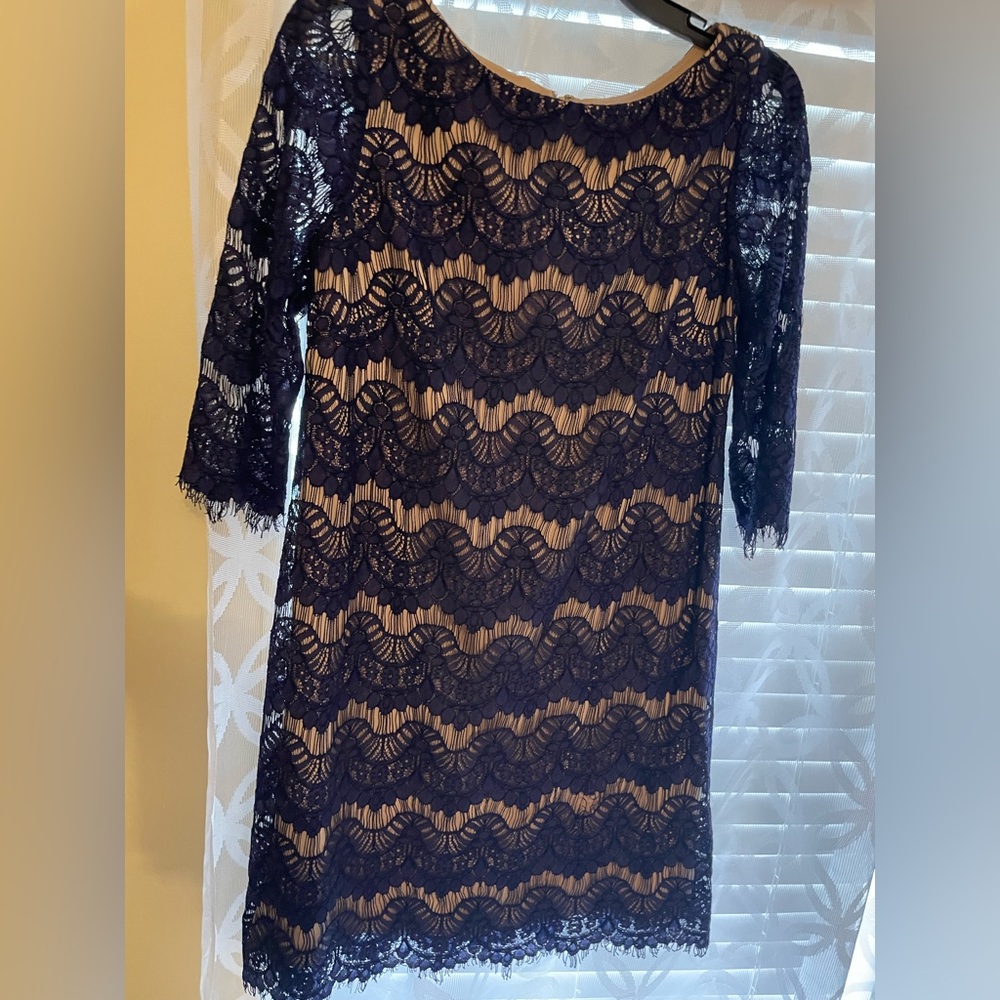 Blue lace dress